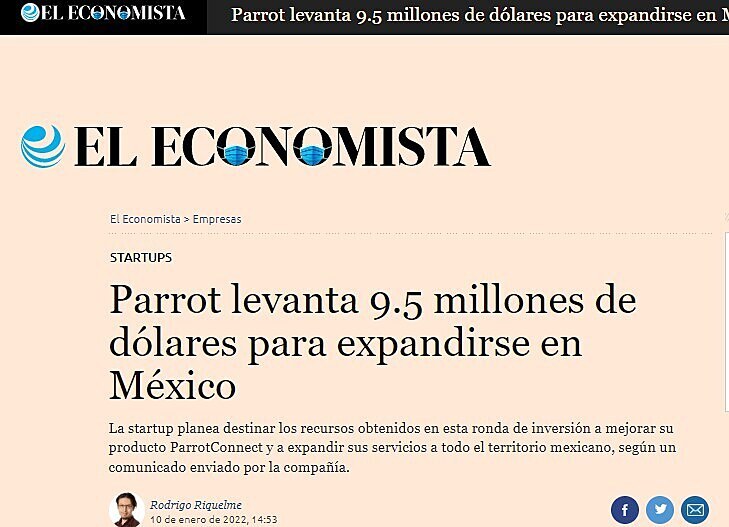 Parrot levanta 9.5 millones de dlares para expandirse en Mxico